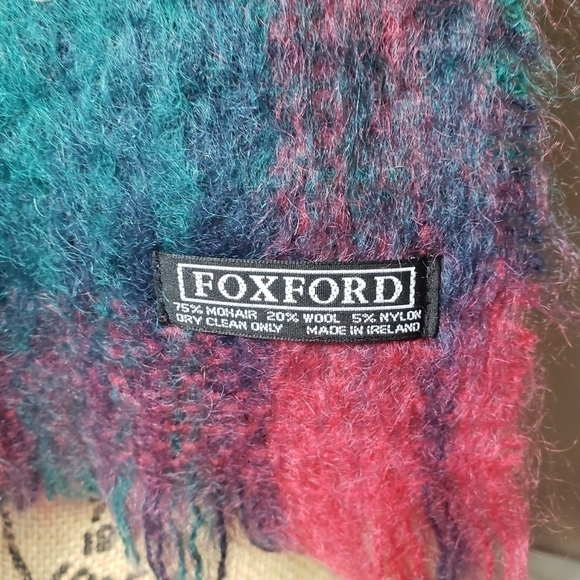 Foxford Made in Ireland Mohair Plaid Scarf - Picture 2 of 5